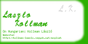 laszlo kollman business card