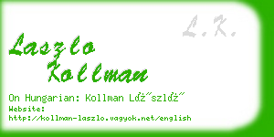 laszlo kollman business card